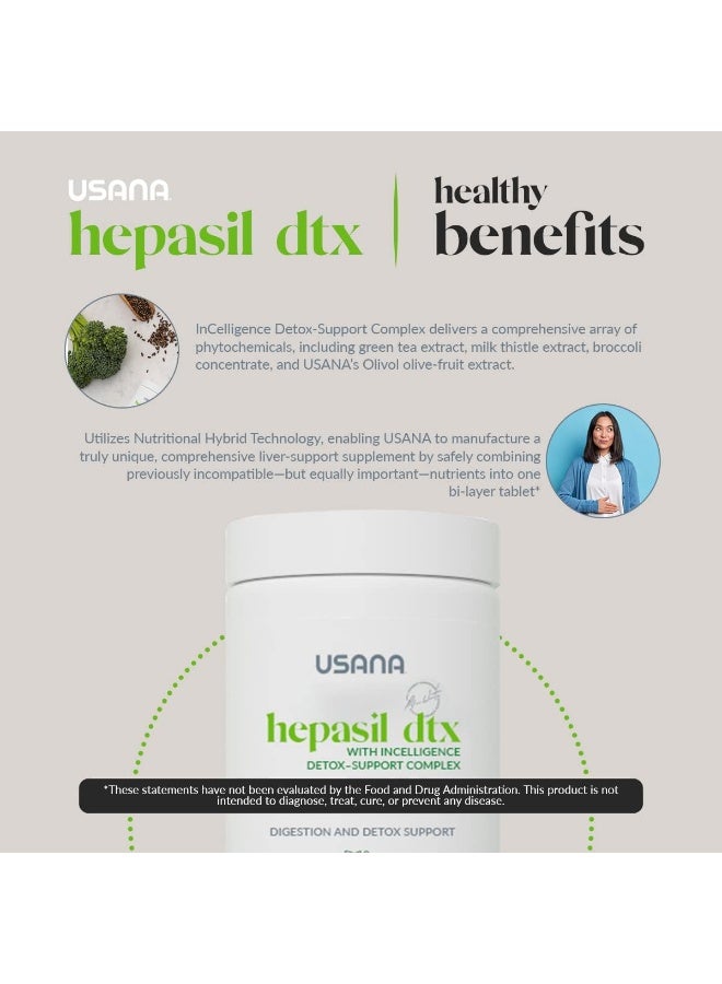 USANA Hepasil DTX with InCelligence Detox-Support Complex for Comprehensive Liver Support* - 84 Tablets - 28 Day Supply - Image 5